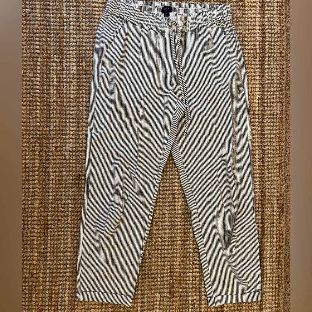 J.Crew Linen striped pants